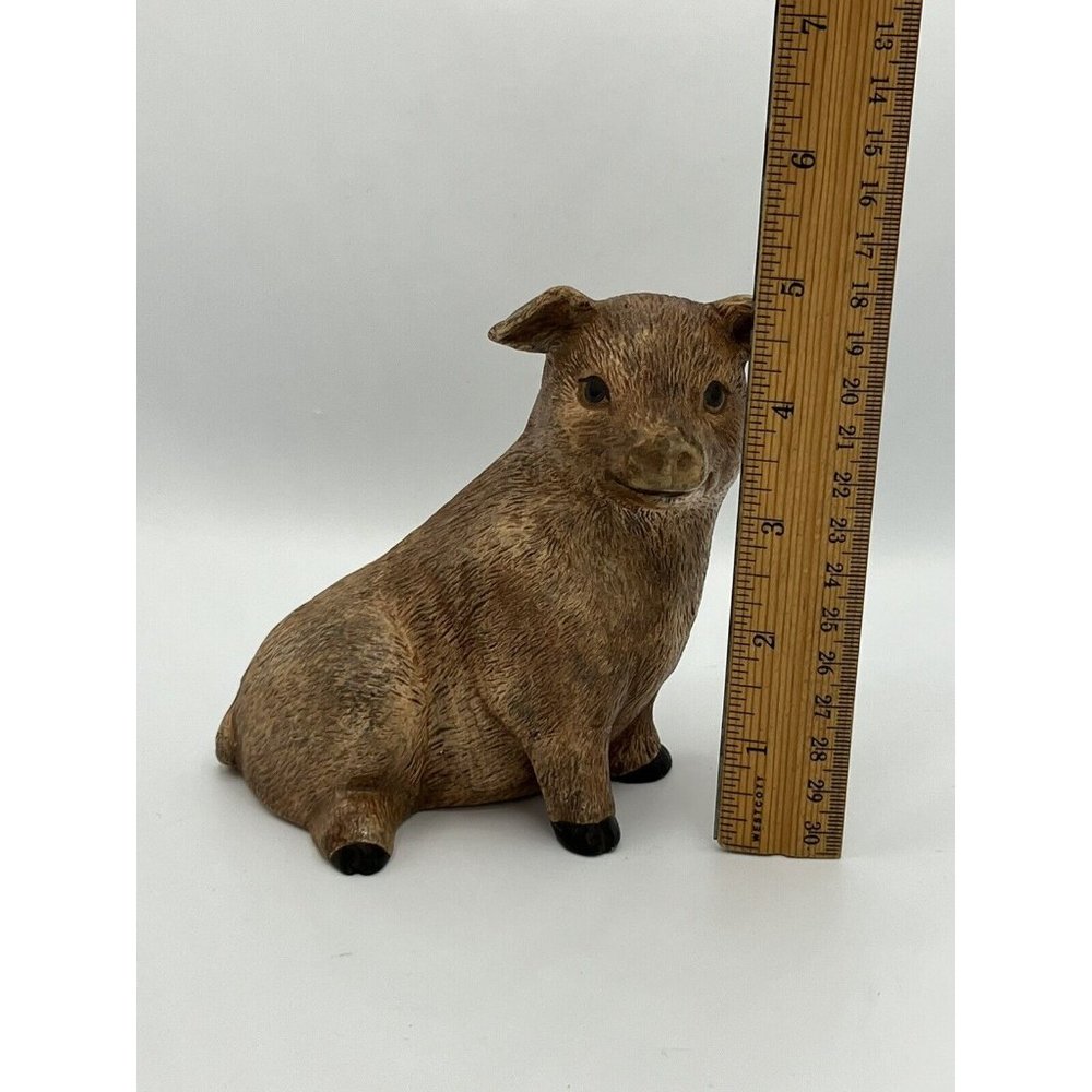 VTG Ceramic Pig Full Body Seated Or Wall Hanging Country Farm 5” Hand Made 1996 - Picture 2 of 12
